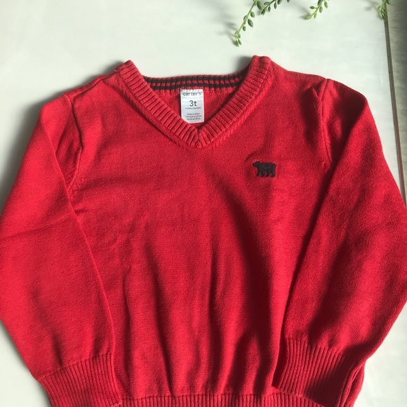 Boys 3T Red Plaid Shirt-Sweater set. - Picture 12 of 13